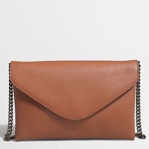 LAST CHANCE * J. Crew Leather Envelope Clutch, Camel Brown